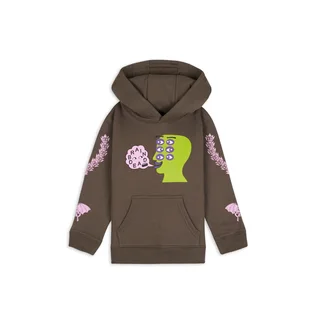 Brain Dead Eye See You Kids Hooded Sweatshirt (Oliv)