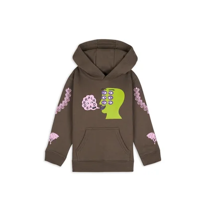 Brain Dead Eye See You Kids Hooded Sweatshirt (Oliv)