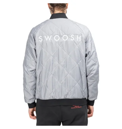 Nike Swoosh Reversible Woven Bomber Jacket (Schwarz)
