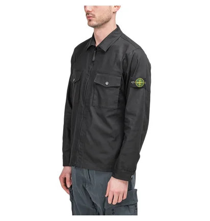 Stone Island Canvas Overshirt (Schwarz)