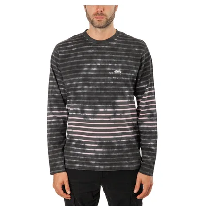 Stüssy Bleach Stripe L/S (Grau)