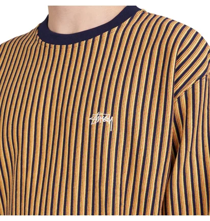 Stüssy Vertical Dot Sriped LS Crewneck (Multi)