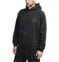 Brain Dead Tonal Type Print Hoodie (Schwarz)