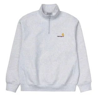 Carhartt WIP Half Zip American Script Sweatshirt (Hellgrau)