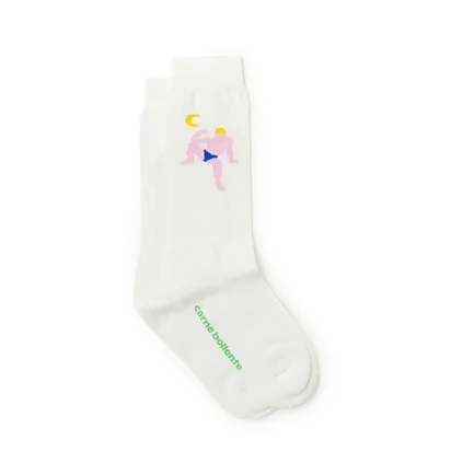 Carne Bollente Midnight Man Snack Socks (Weiß)