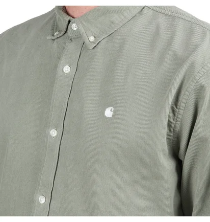 Carhartt WIP L/S Madison Fine Cord Shirt (Hellgrün)