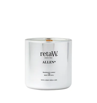 retaW Fragrance Candle 'Allen' (Metallic Silver)