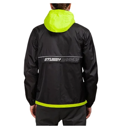 Stüssy Honeycomb Hooded Jacket (Schwarz / Gelb)