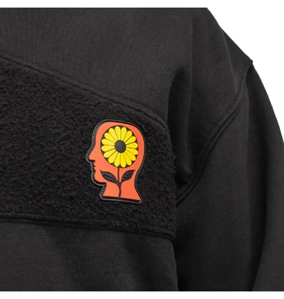 Brain Dead Sunflower Paneled Crewneck (Schwarz)