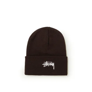 Stüssy Stock Cuff Beanie (Dunkelbraun)