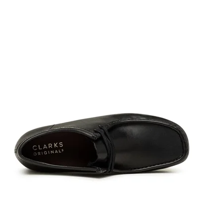 Clarks Originals Wallabee Boot Black Leather (Schwarz)