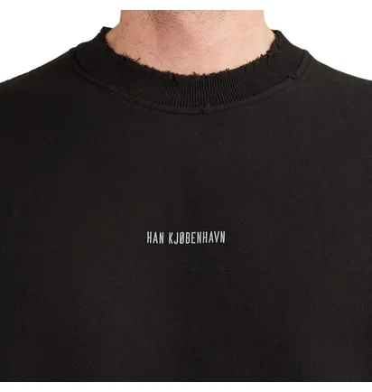 Han Kjobenhavn Distressed Crew Logo (Schwarz)