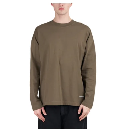 Carhartt WIP L/S Link Script T-Shirt (Oliv)