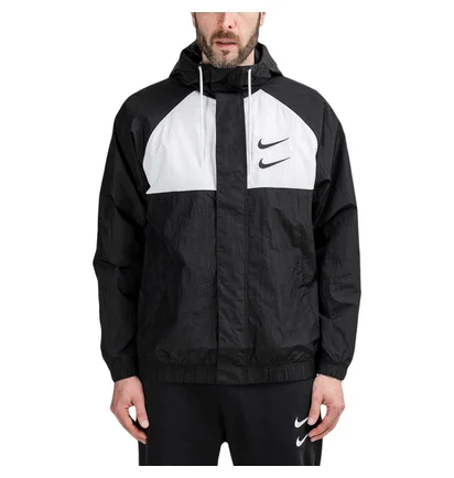 Nike Swoosh HD Woven Jacket (Schwarz / Weiß)