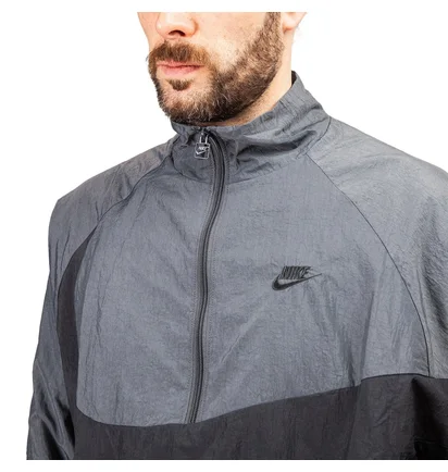 Nike Swoosh Woven Halfzip Jacket (Schwarz / Grau)