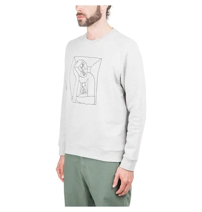 Norse Projects x Geoff McFetridge Vagn Boredom Logo Crewneck (Hellgrau)