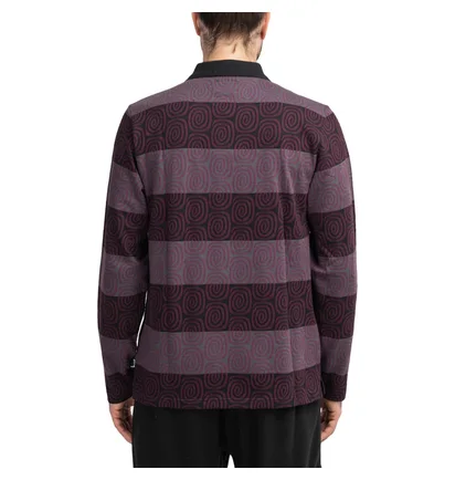 Stüssy Swirl Stripe Polo (Lila / Schwarz)