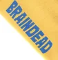 Brain Dead Striped Logo Head socks (Gelb / Blau / Schwarz)