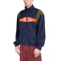 Brain Dead Alonzo Paneled Rib Track Jacket (Navy / Grün)