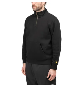 Carhartt WIP Chase Neck Zip Sweatshirt (Schwarz / Gold)