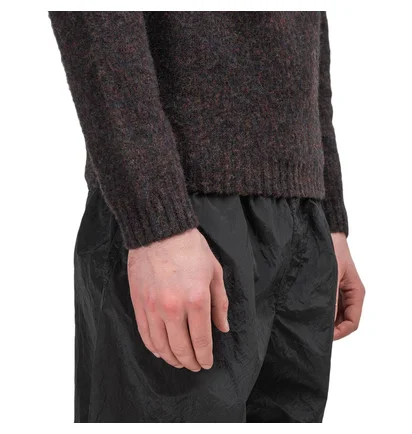 Norse Projects Birnir Brushed Lambswool Crewneck (Schwarz)