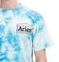 Aries Temple Tie Dye T-Shirt (Blau / Weiß)