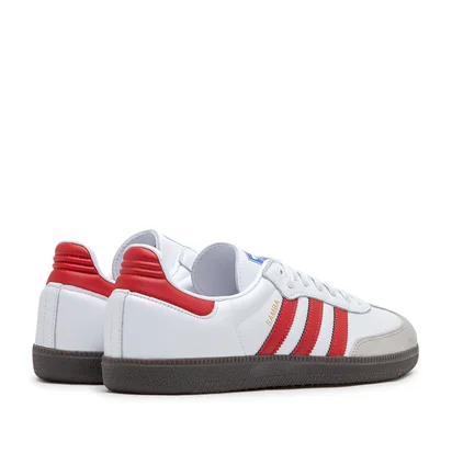 adidas Samba OG (Weiß / Rot / Grau)