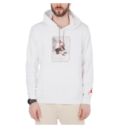 Nike Air Jordan 3 Flight Fleece Hoodie (Weiß / Schwarz / Rot)