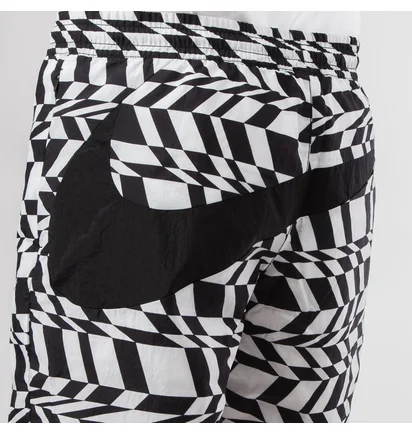 Nike NSW Printed Swoosh Woven Shorts (Weiß / Schwarz)
