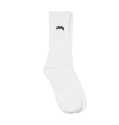 Stüssy Small Stock Crew Socks (Weiß)