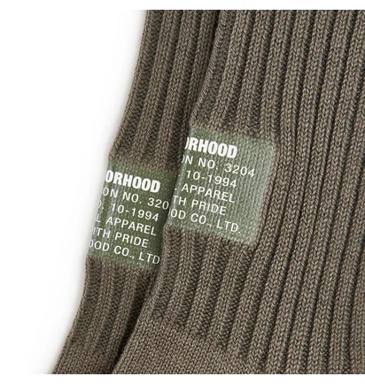 Neighborhood Rib Socks (Oliv)