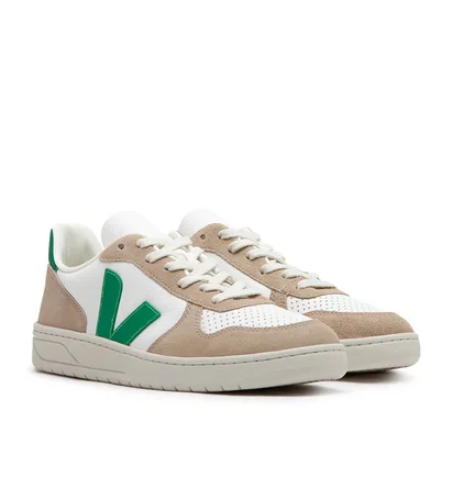 Veja V-10 Chromefree Leather (Weiß / Braun / Grün)