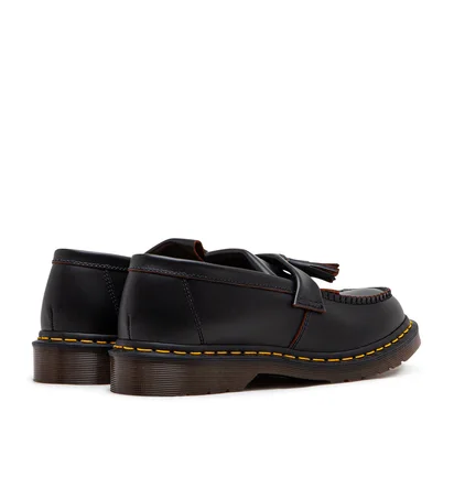 Dr. Martens Adrian Vintage Made in England Quilon Tassel Loafer (Schwarz)