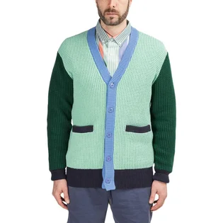Aimé Leon Dore Pop Color Blocked Cardigan (Grün)