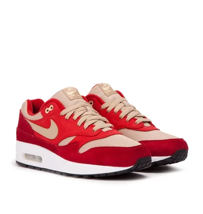 Nike Air Max 1 Premium 'Curry Pack' (Rot / Beige / Vanille)