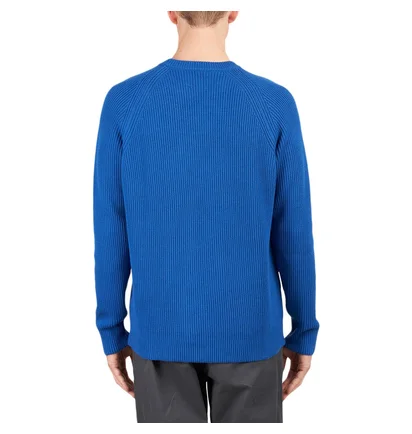 Norse Projects Roald Reverse Cardigan Stitch Pullover (Blau)