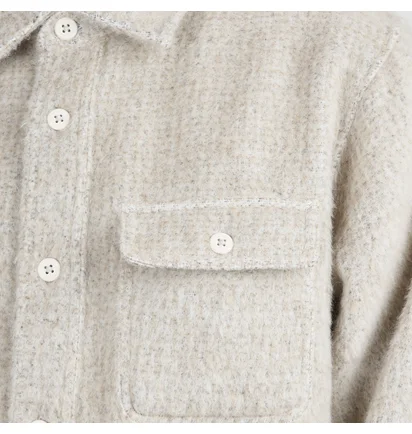 Stüssy Speckled Wool CPO Shirt (Beige)