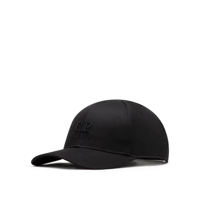 C.P. Company Gabardine Logo Cap (Schwarz)