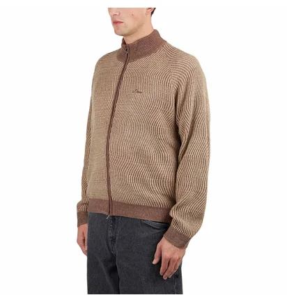 Dime Double Zipper Knit (Beige / Braun)