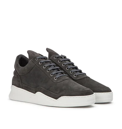 Filling Pieces Low Top Ghost Waxed Suede (Dunkelgrau)