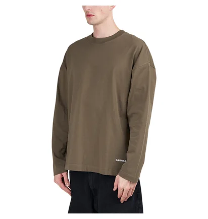Carhartt WIP L/S Link Script T-Shirt (Oliv)