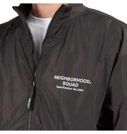 Neighborhood Staff Nylon Popover E-Jacket (Schwarz)