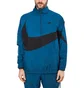 Nike NSW Swoosh Woven Halfzip Jacket (Blau / Schwarz)