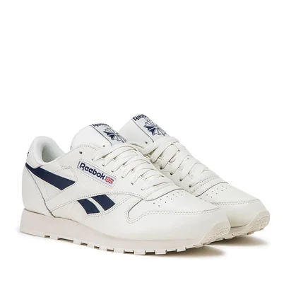 Reebok CL Leather MU (Weiß / Dunkelblau)