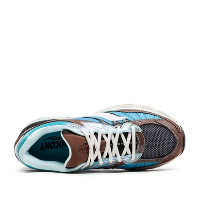 Saucony x Footpatrol ProGrid Omni 9 (Braun / Blau)