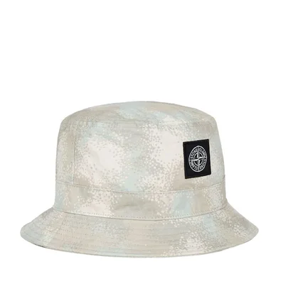 Stone Island Camo Dévoré Hat (Beige / Grau)