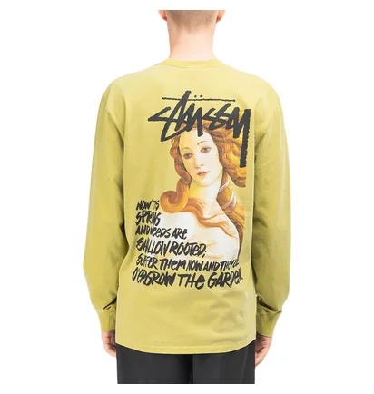 Stüssy Spring Weeds Pigment Dyed Longsleeve (Khaki)