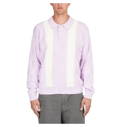 Obey Albert Polo Sweater (Flieder / Beige)