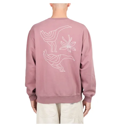 by Parra Duck Attack Crew Neck Sweatshirt (Rosa)