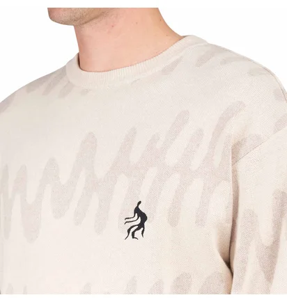 by Parra Static Stalker Knitted Pullover (Beige)